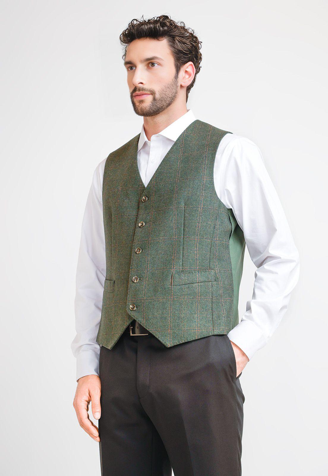 Gillet Hombre Formal Executive Verde-0