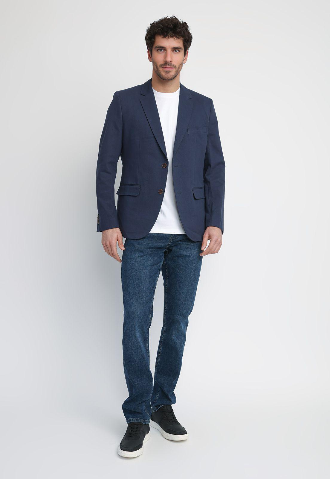 Chaqueta Hombre Algodón Navy THE BILLIE SLIM JACKET-3