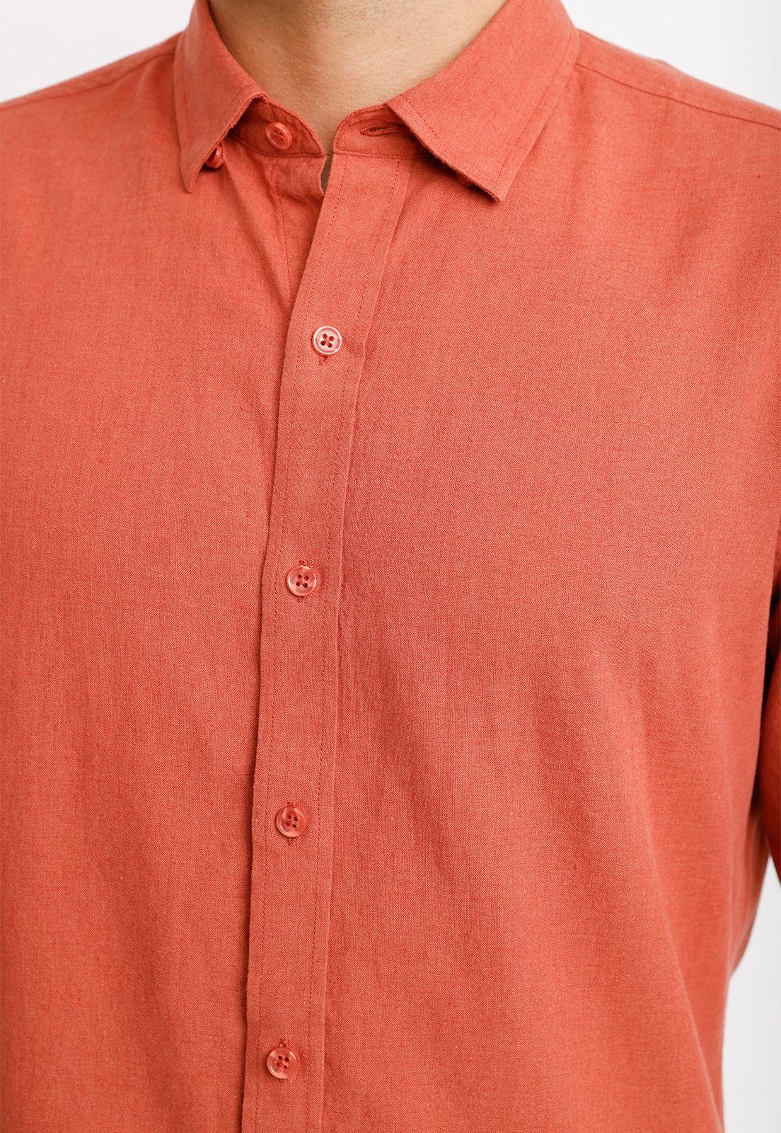Camisa Lino Algodón Braulio Naranjo-2