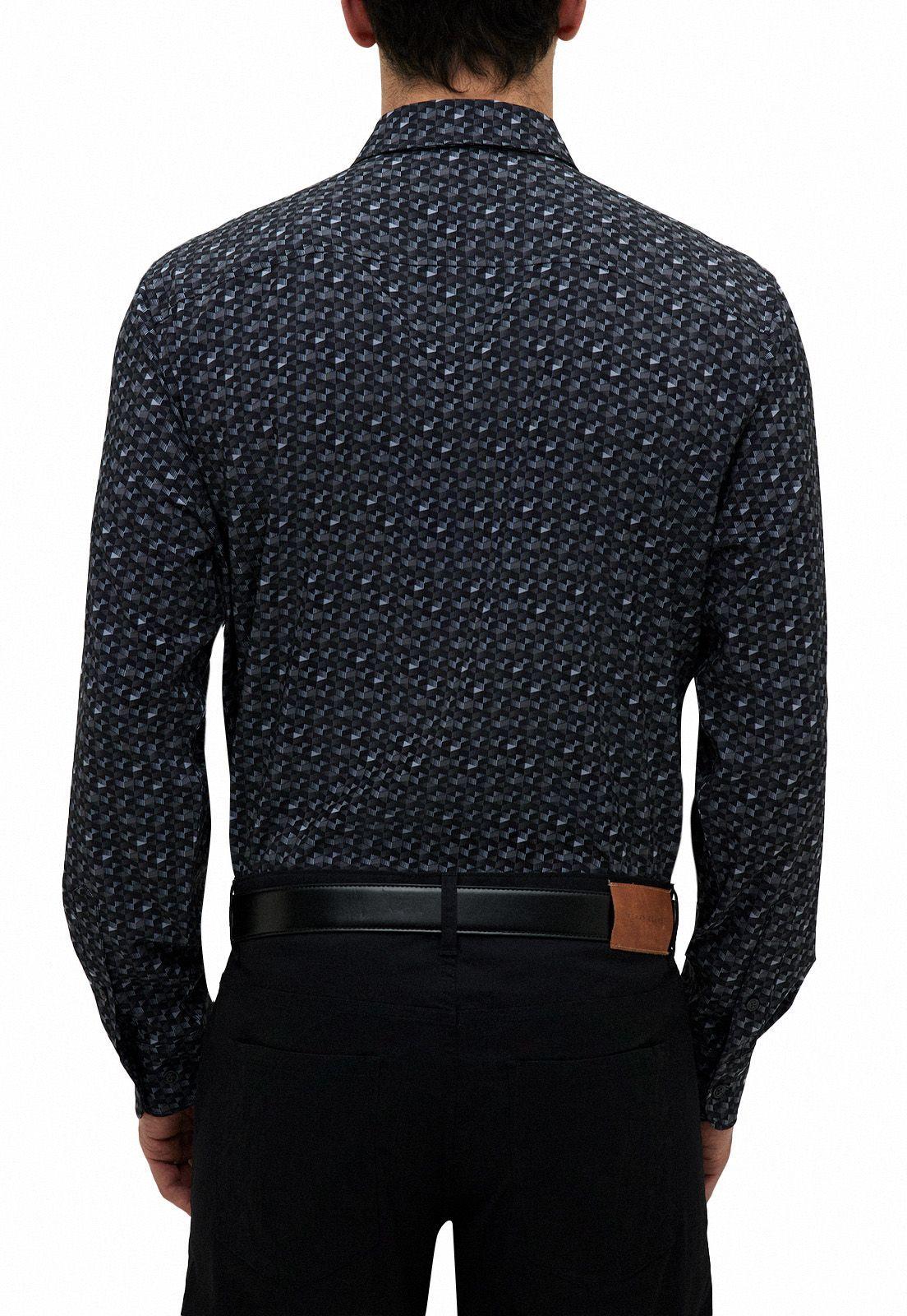 Camisa Casual Total Stretch Negro-1