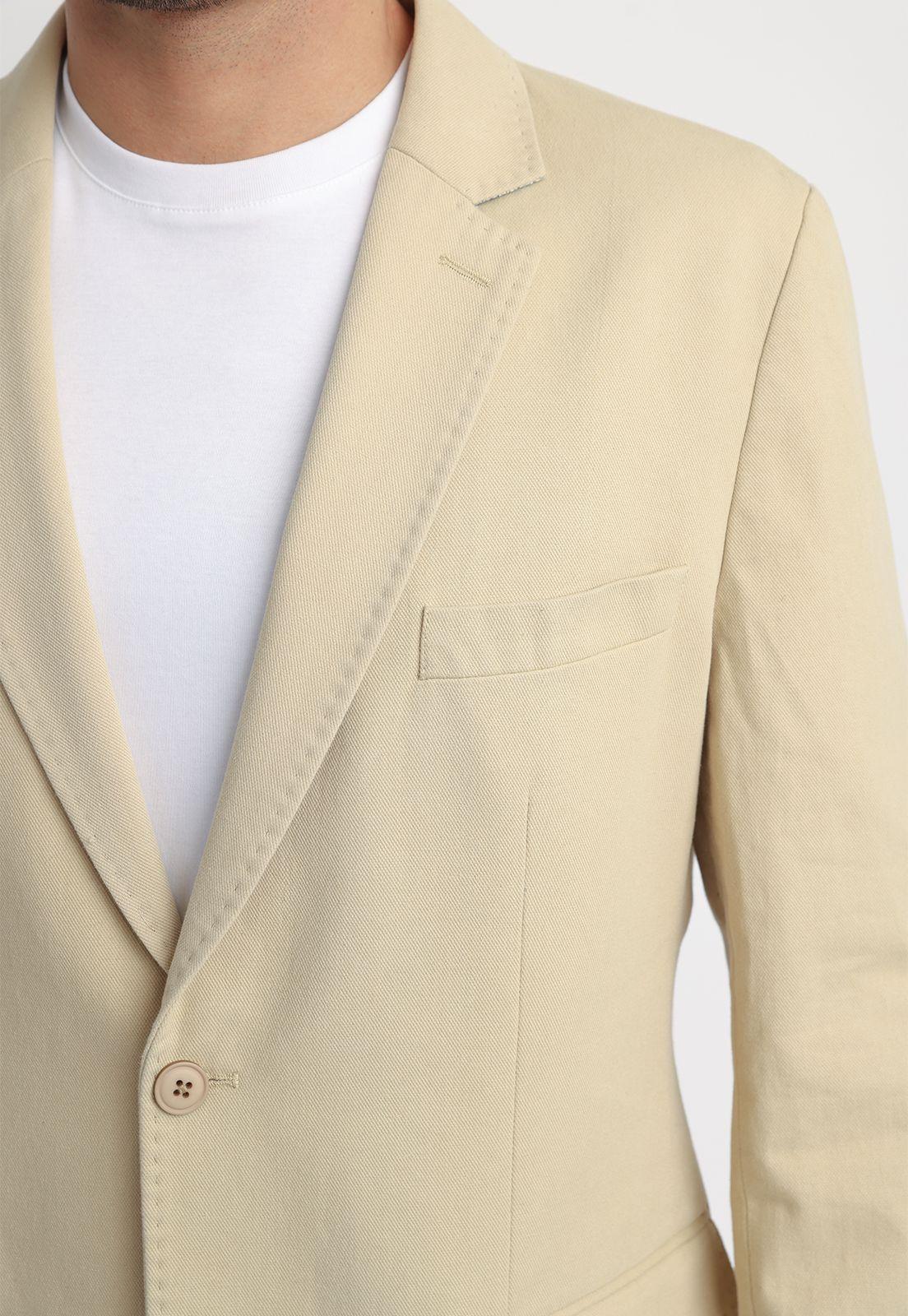 Chaqueta Hombre Algodón Beige THE BILLIE SLIM JACKET-3