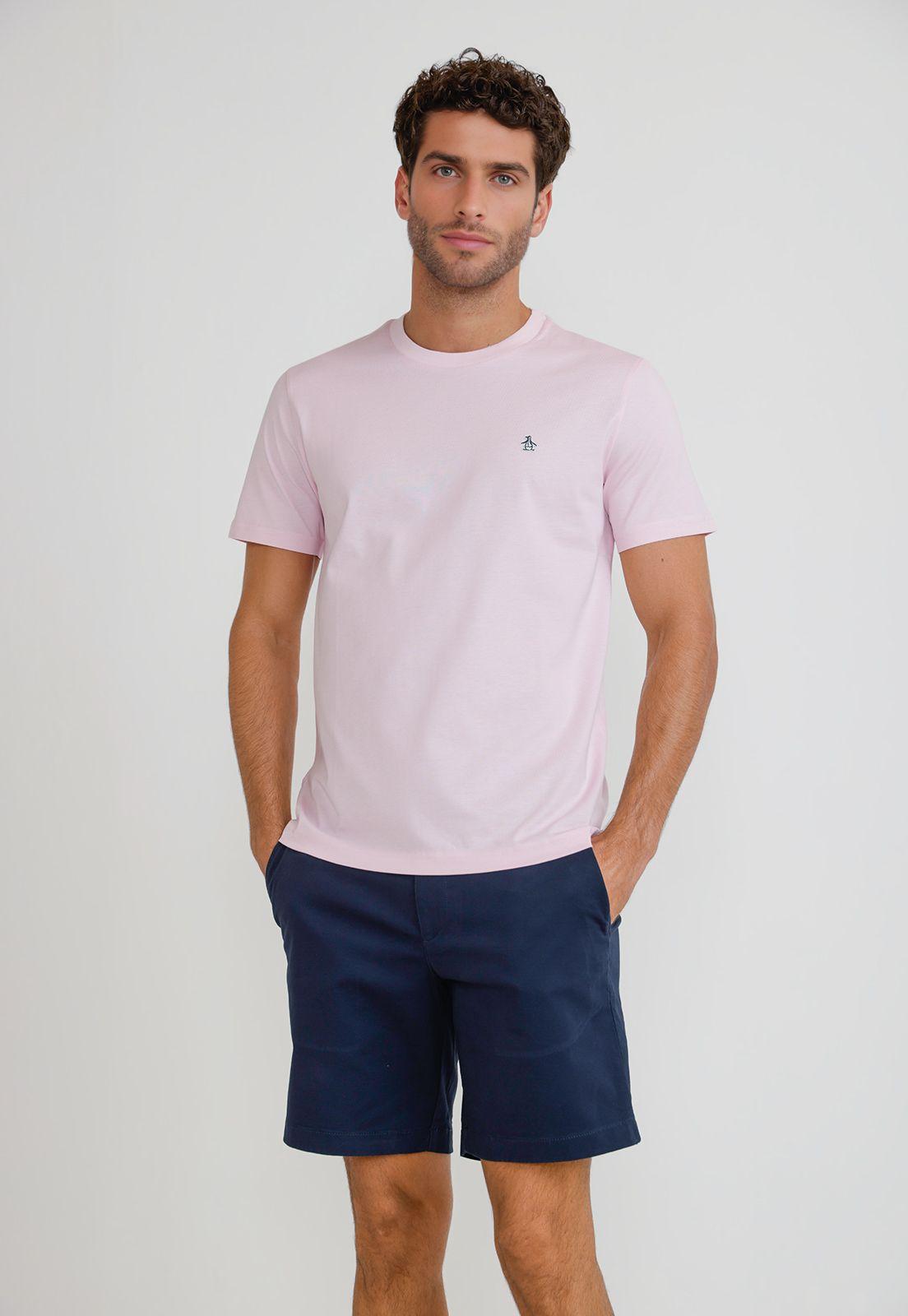 Polera Hombre Manga Corta Rosado OPKB2001-0