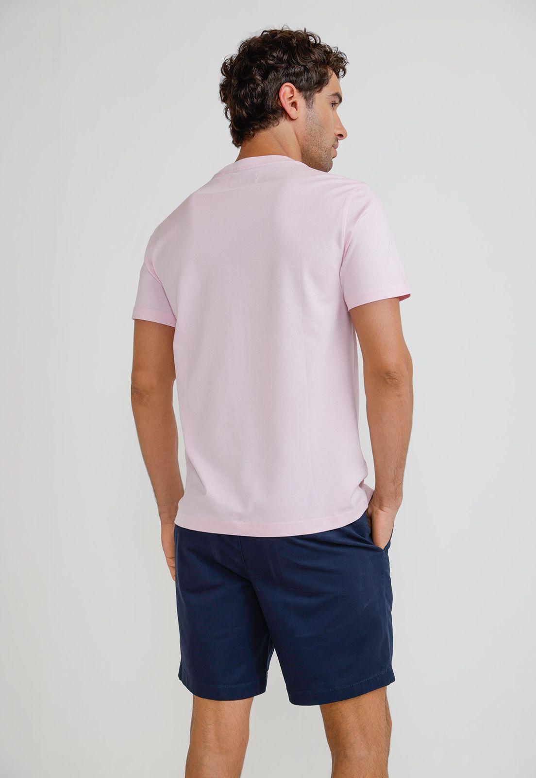 Polera Hombre Manga Corta Rosado OPKB2001-1