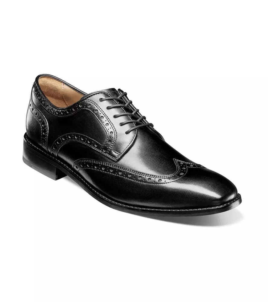 Zapatos Conetta Wing Tip Oxford Negro-0