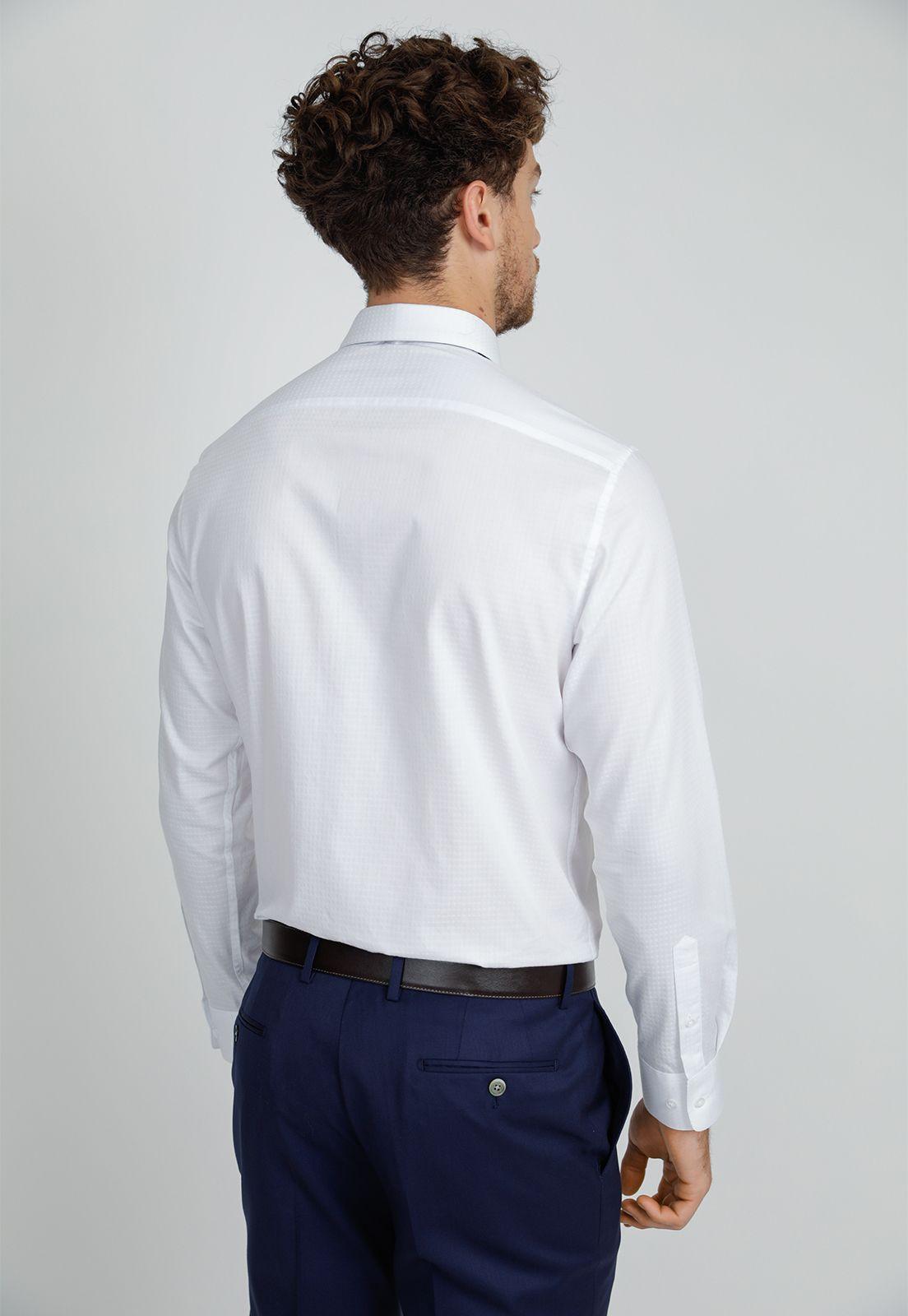 Camisa + corbata hombre Formal Slim Fit Graduación  Blanco -1