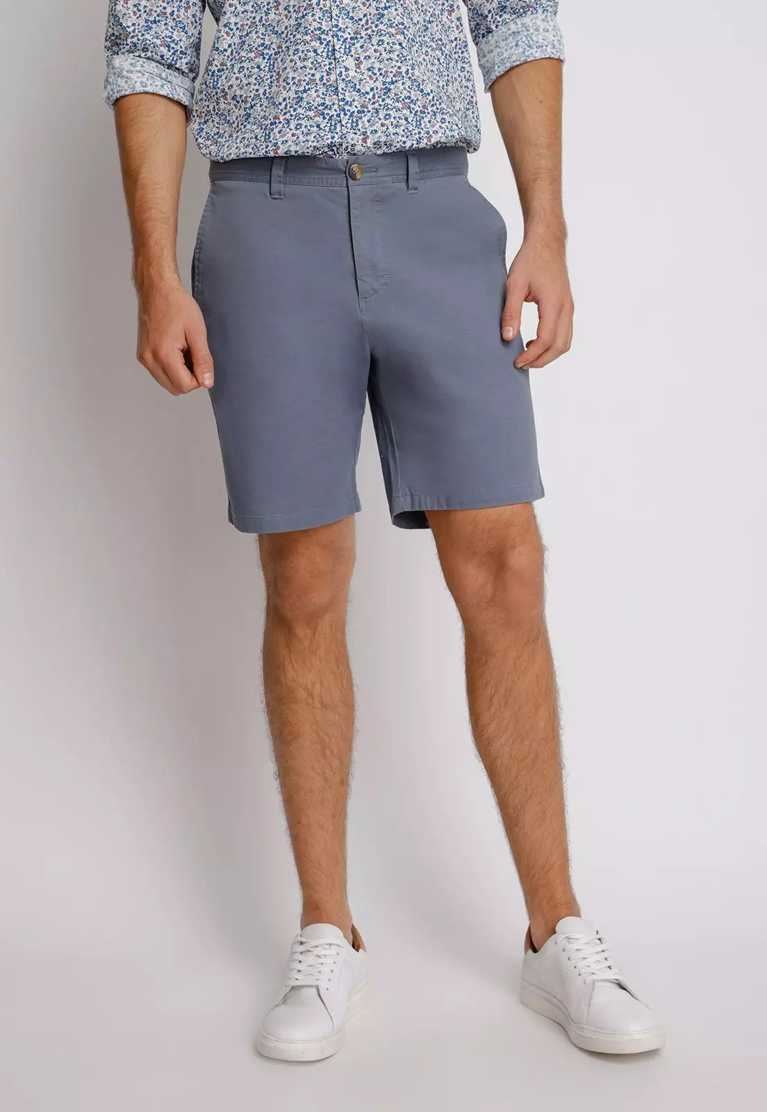 Shorts Hombre Slim Fit Valerio Algodón Petróleo-0