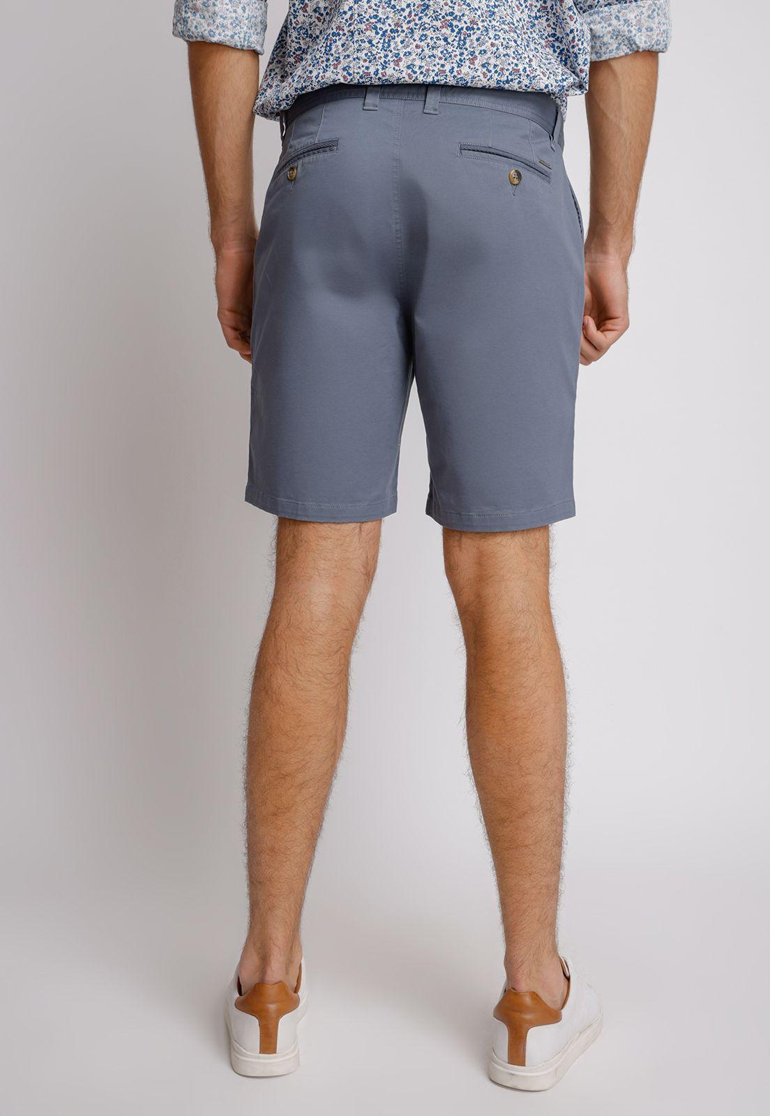 Shorts Hombre Slim Fit Valerio Algodón Petróleo-1
