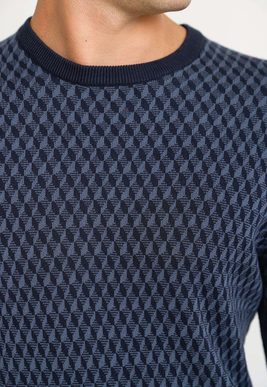 Tejido Casual Hombre Azul-2