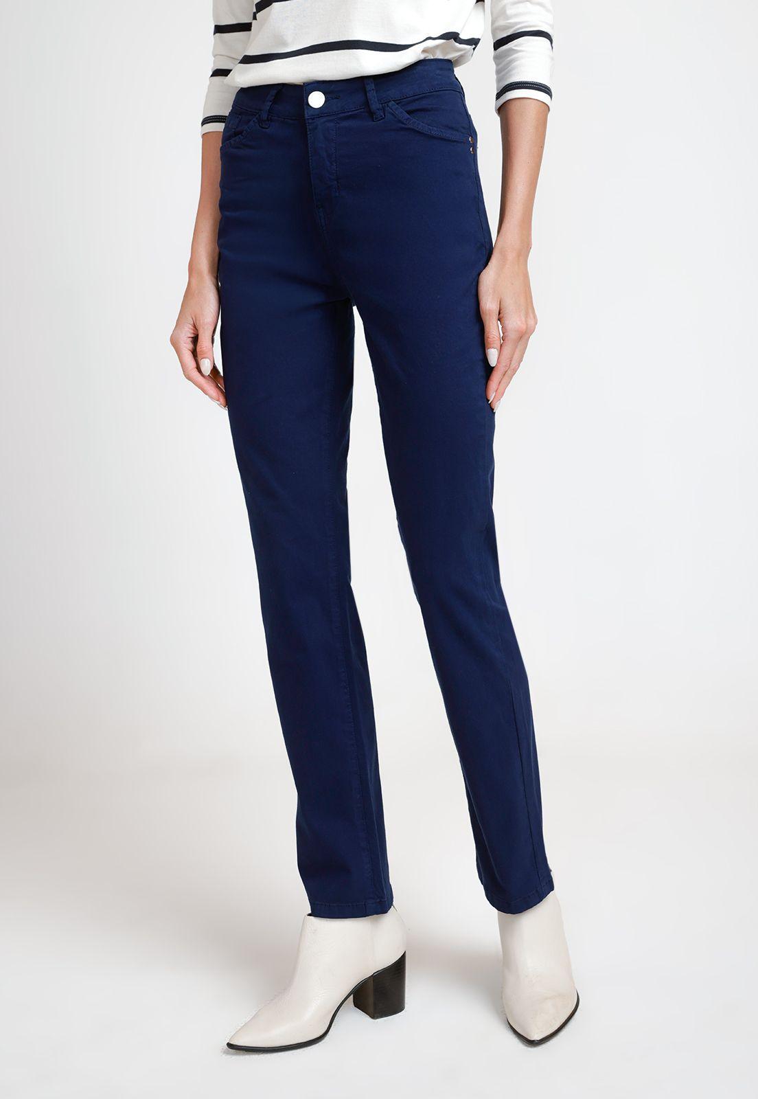 Pantalón De Mujer Modelo Ely 24 Color Azul-0