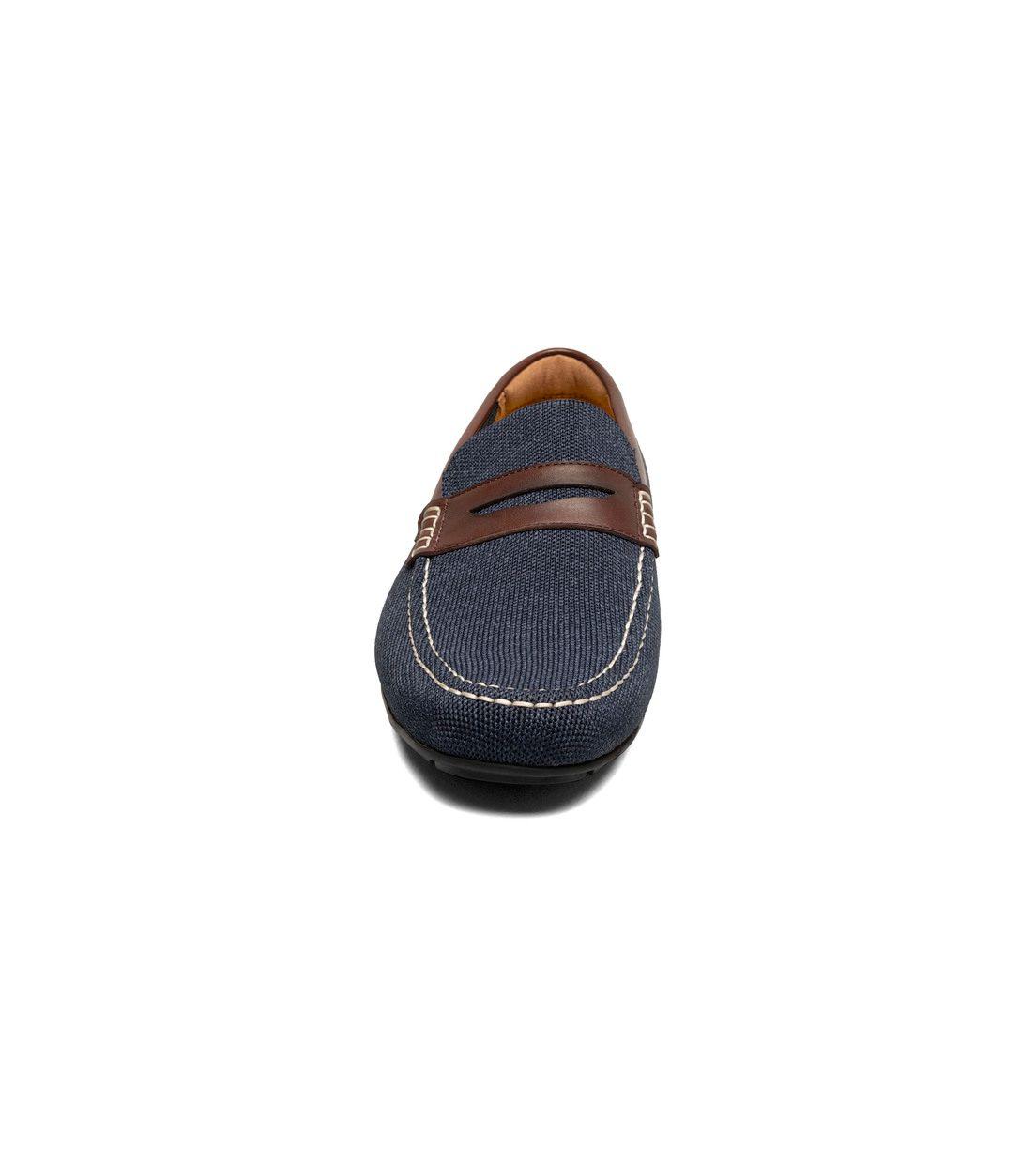 Mocasines Casual Motor Knit Penny Azul-1