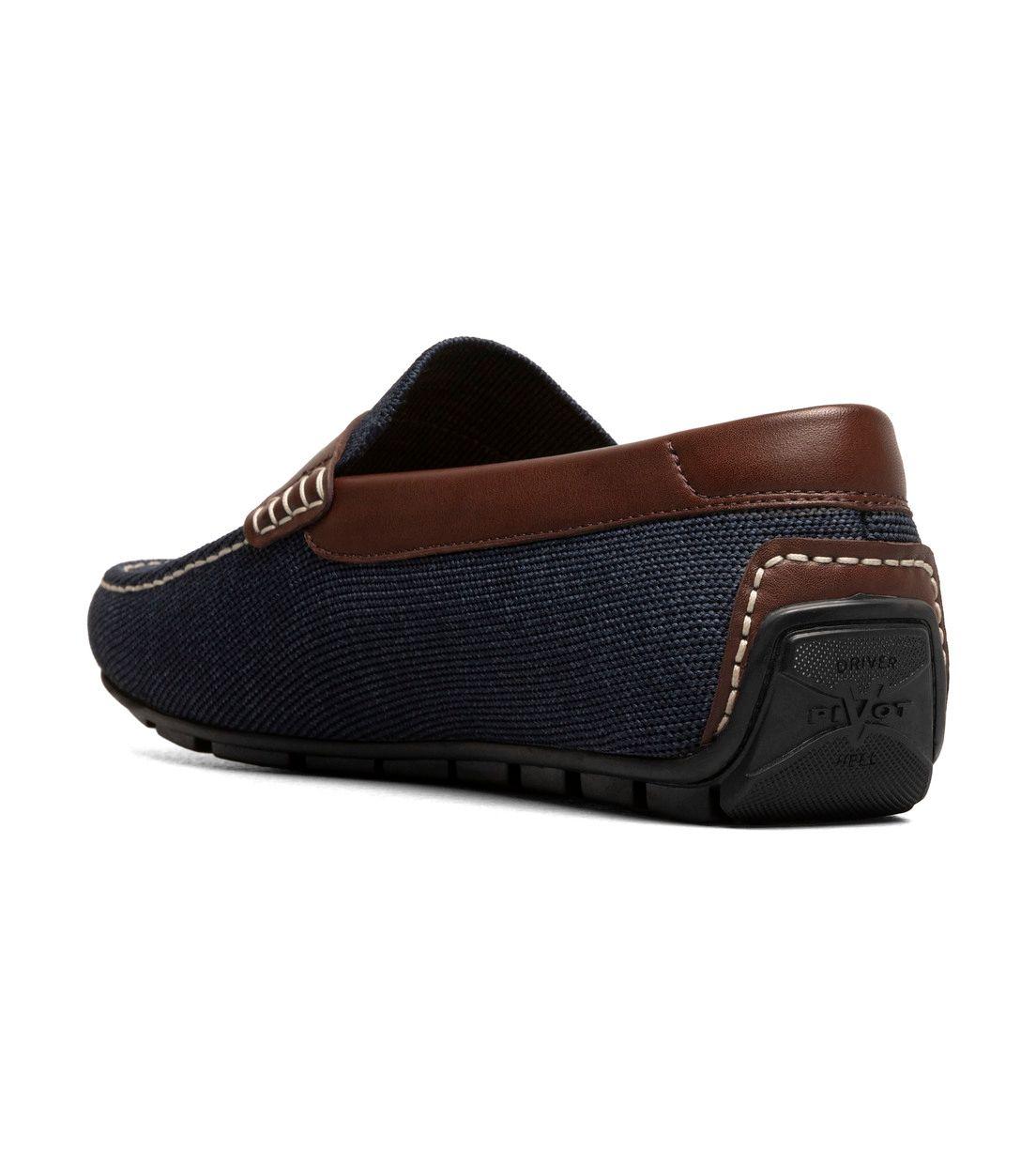 Mocasines Casual Motor Knit Penny Azul-7