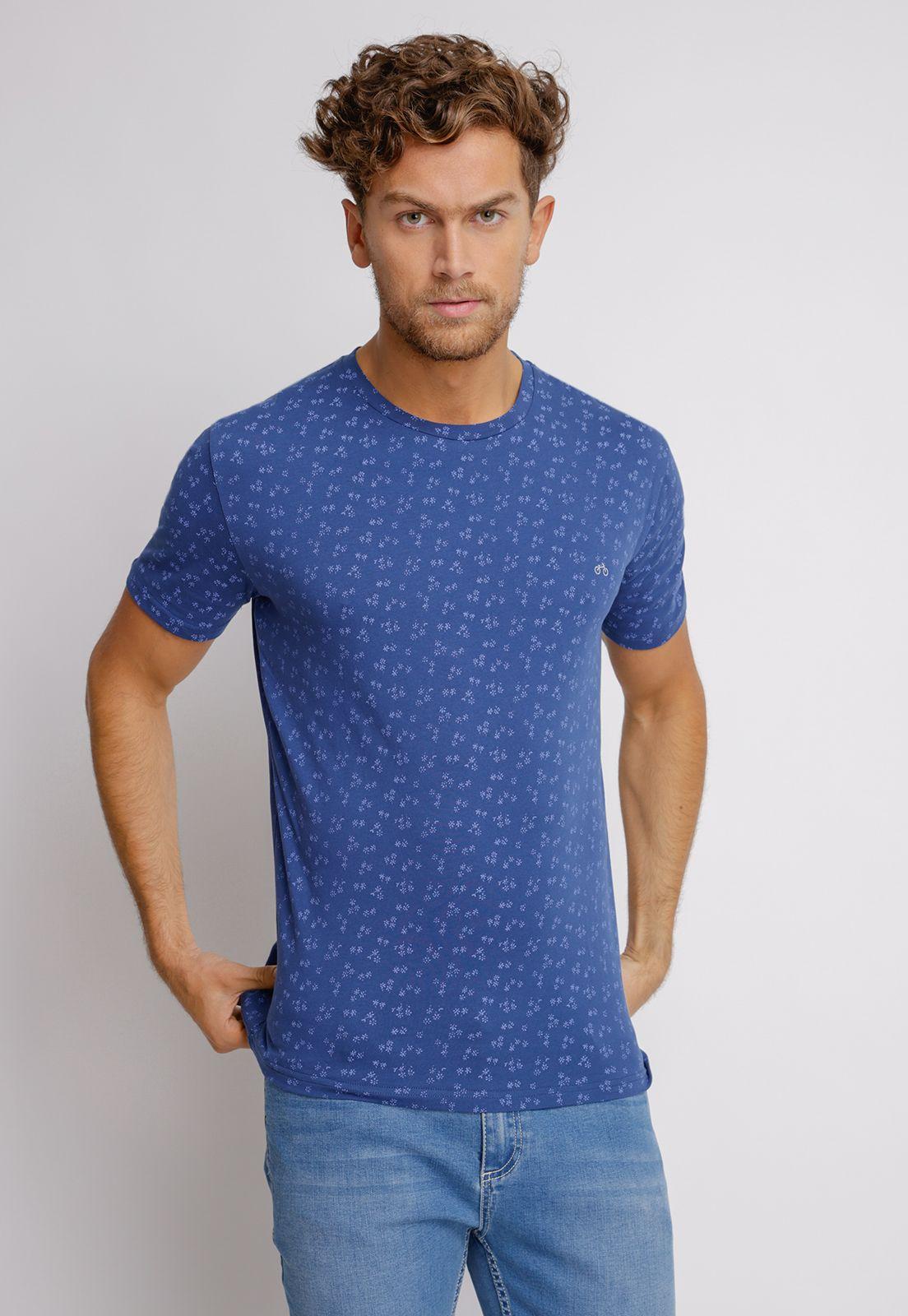 Polera Hombre Slim Fit Miquele Algodón Azul-0