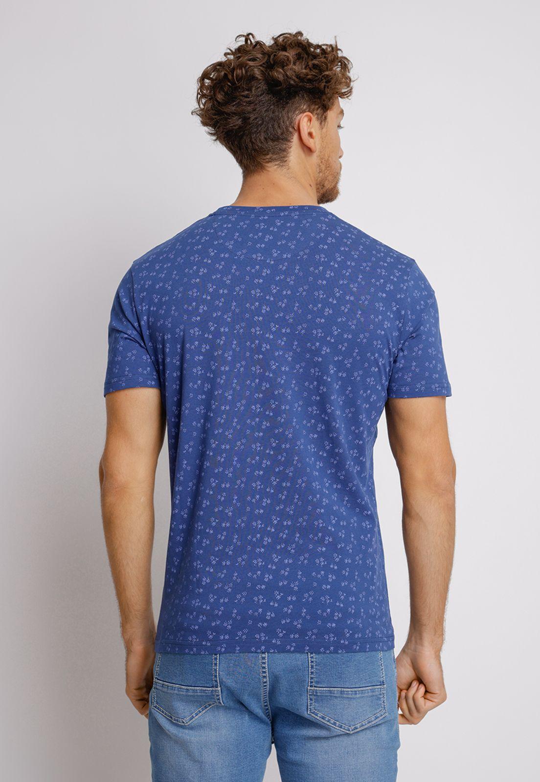 Polera Hombre Slim Fit Miquele Algodón Azul-1