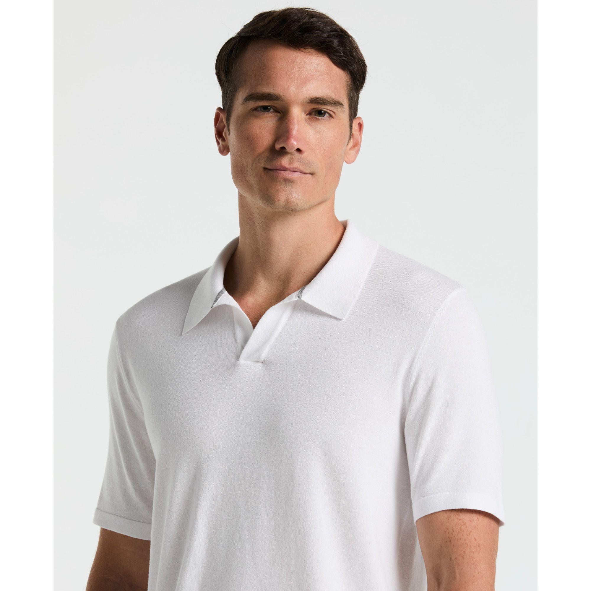 Polera Hombre Polo Manga Corta Blanco 4KSG7218-2
