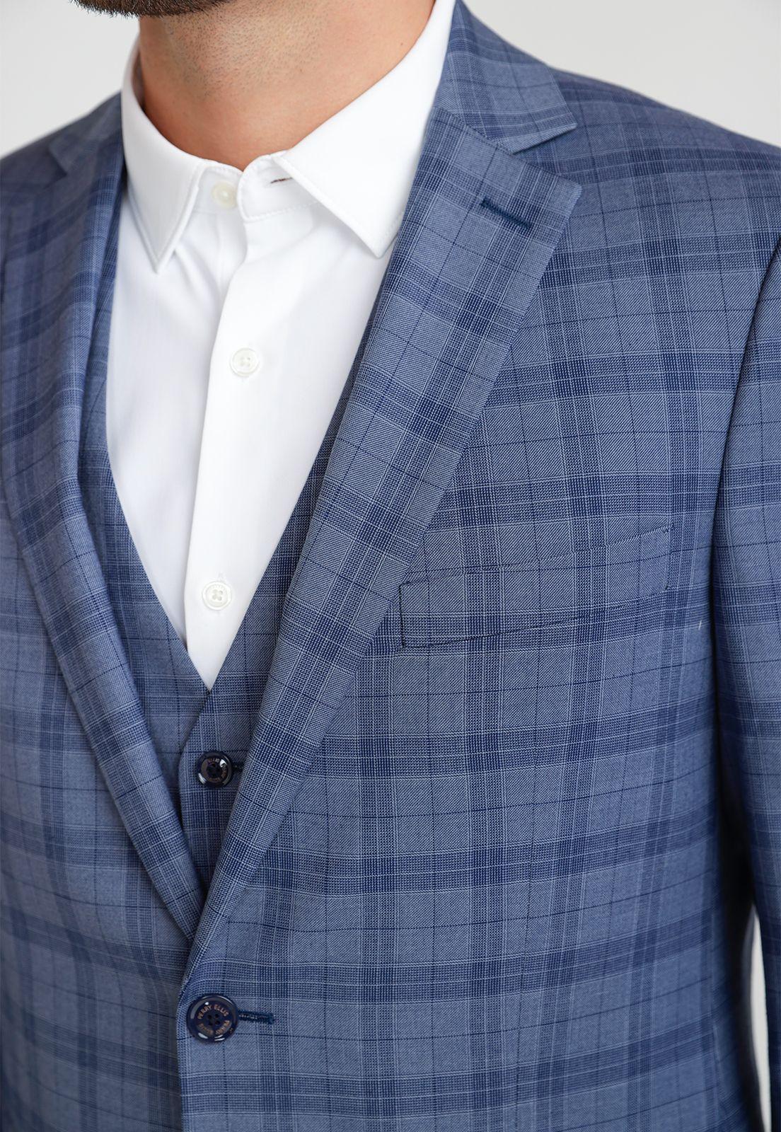 Chaqueta Hombre Traje Suit Separates Washable Azul Piedra-2