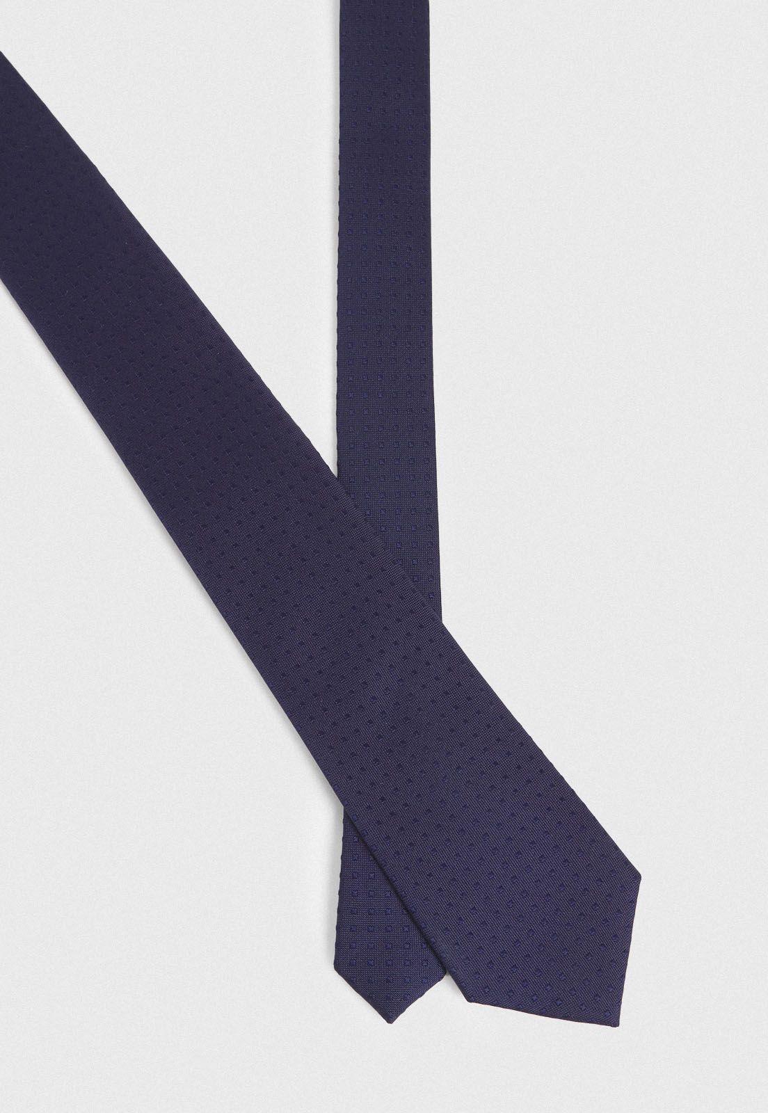Corbata Formal Hombre Seda Diseño Travel Azul Marino-0