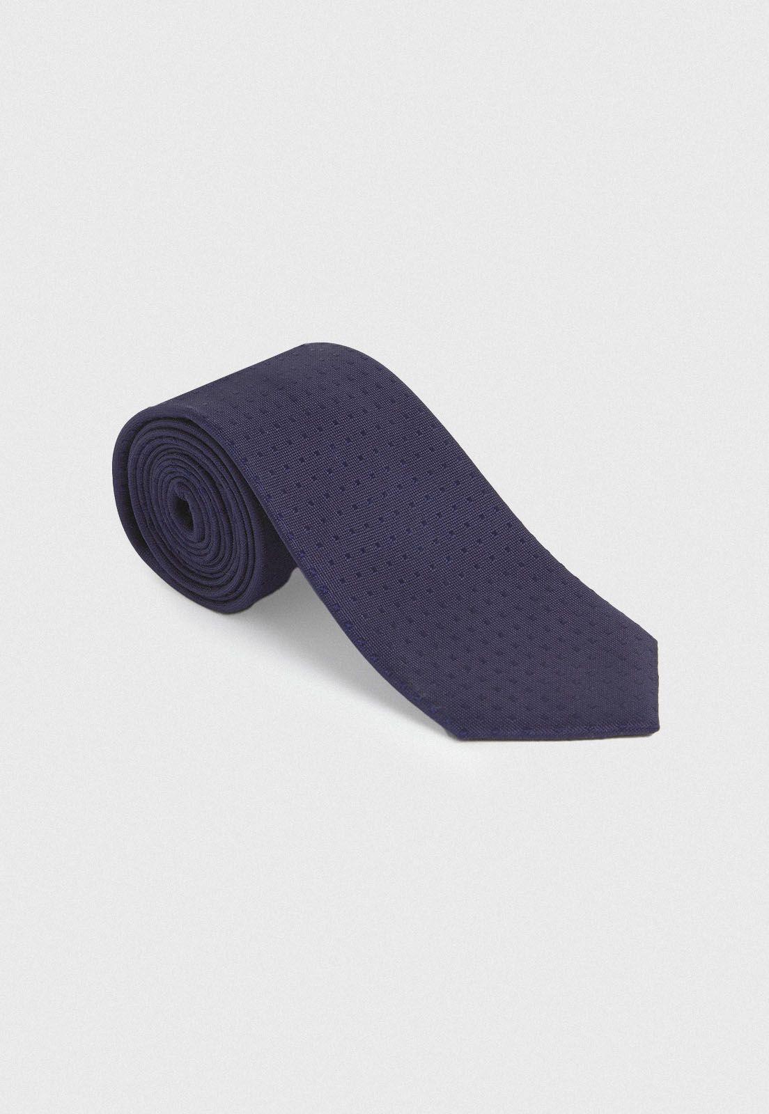 Corbata Formal Hombre Seda Diseño Travel Azul Marino-2