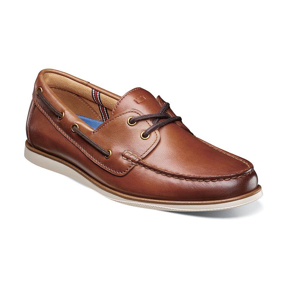 Mocasines Atlantic Moc Toe Boat Shoe Cognac-0