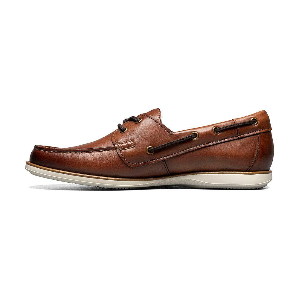 Mocasines Atlantic Moc Toe Boat Shoe Cognac-1