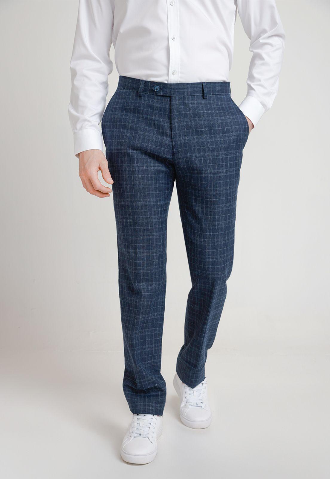 Pantalón Hombre Formal Azul-0