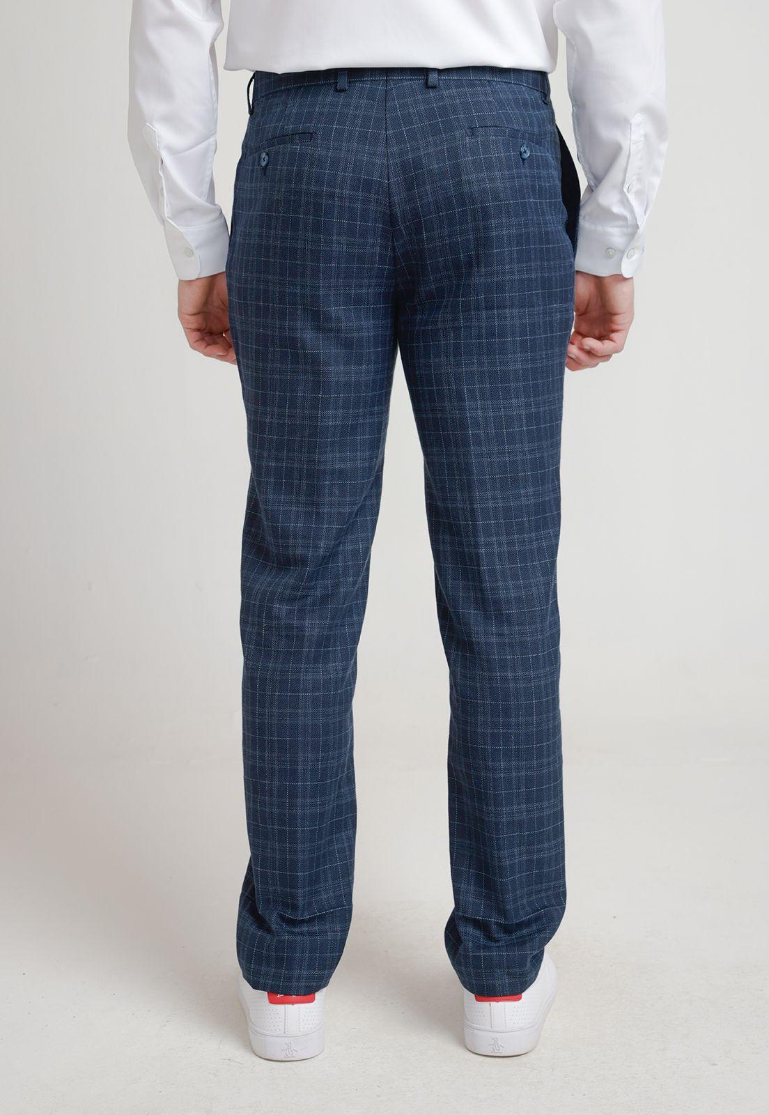 Pantalón Hombre Formal Azul-1