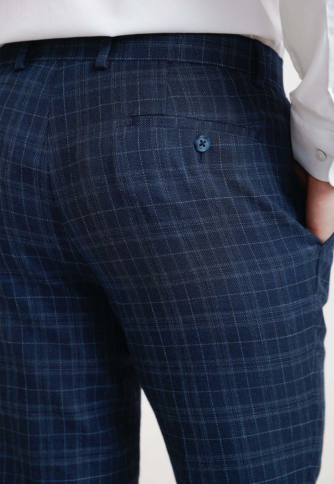 Pantalón Hombre Formal Azul-2