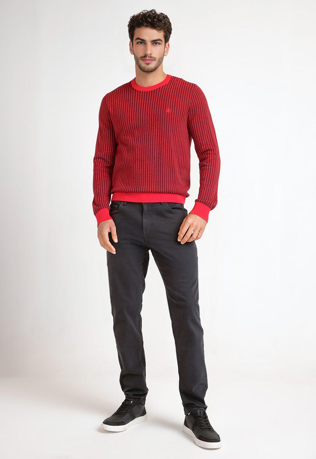 Sweater Hombre Algodón Rojo-3