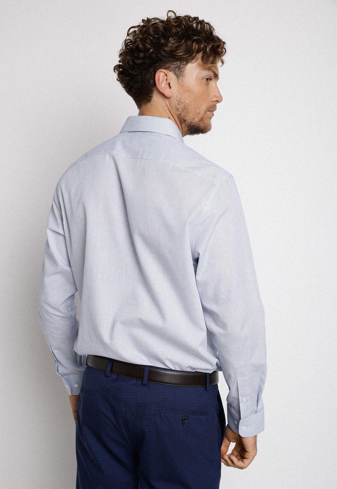 Camisa Formal Executive Blanco / Azul-1