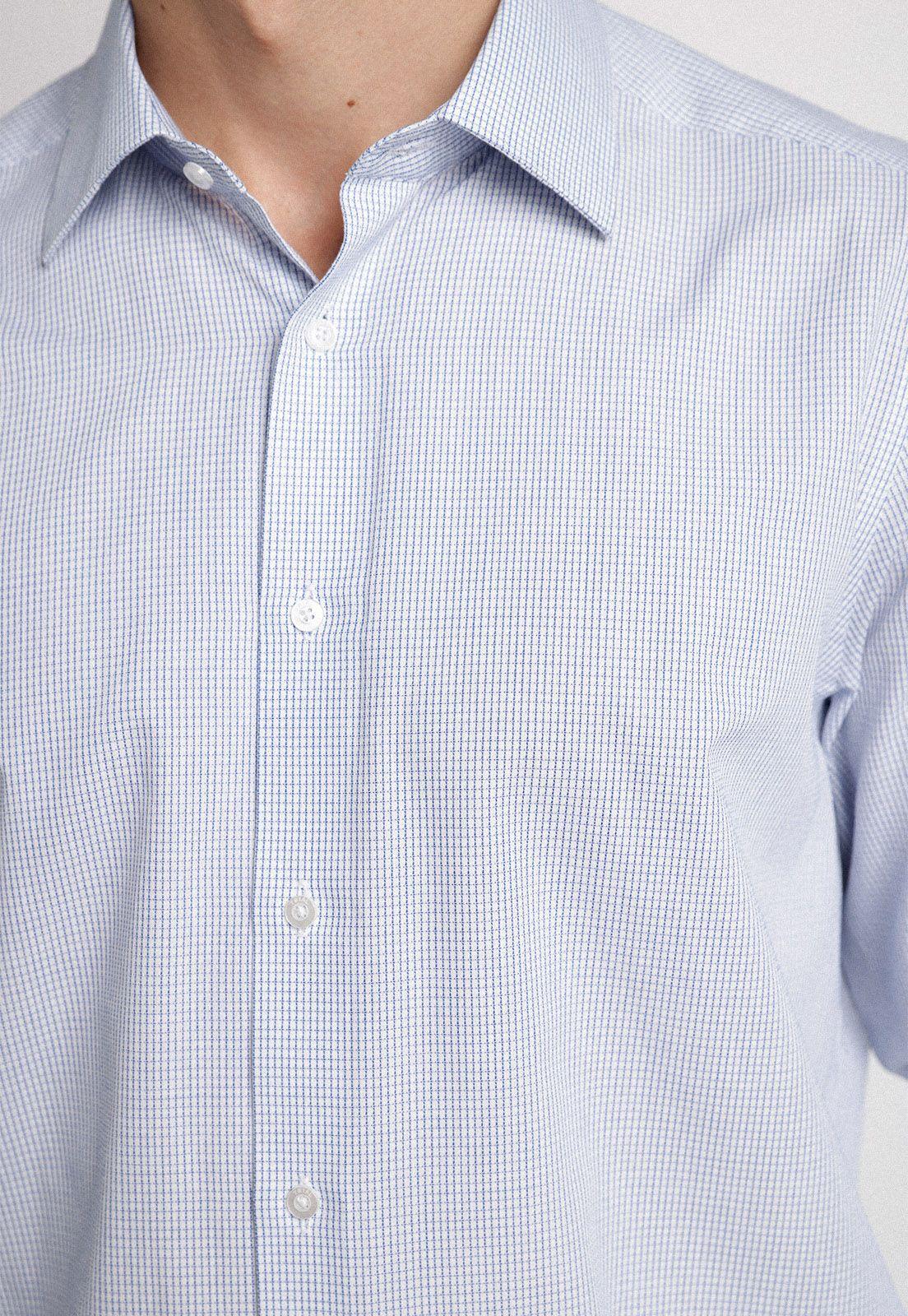 Camisa Formal Executive Blanco / Azul-2