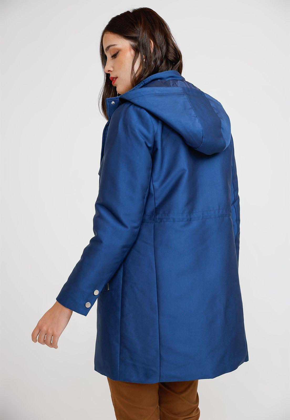 Parka Gruesa Mujer Poliéster Azul-2