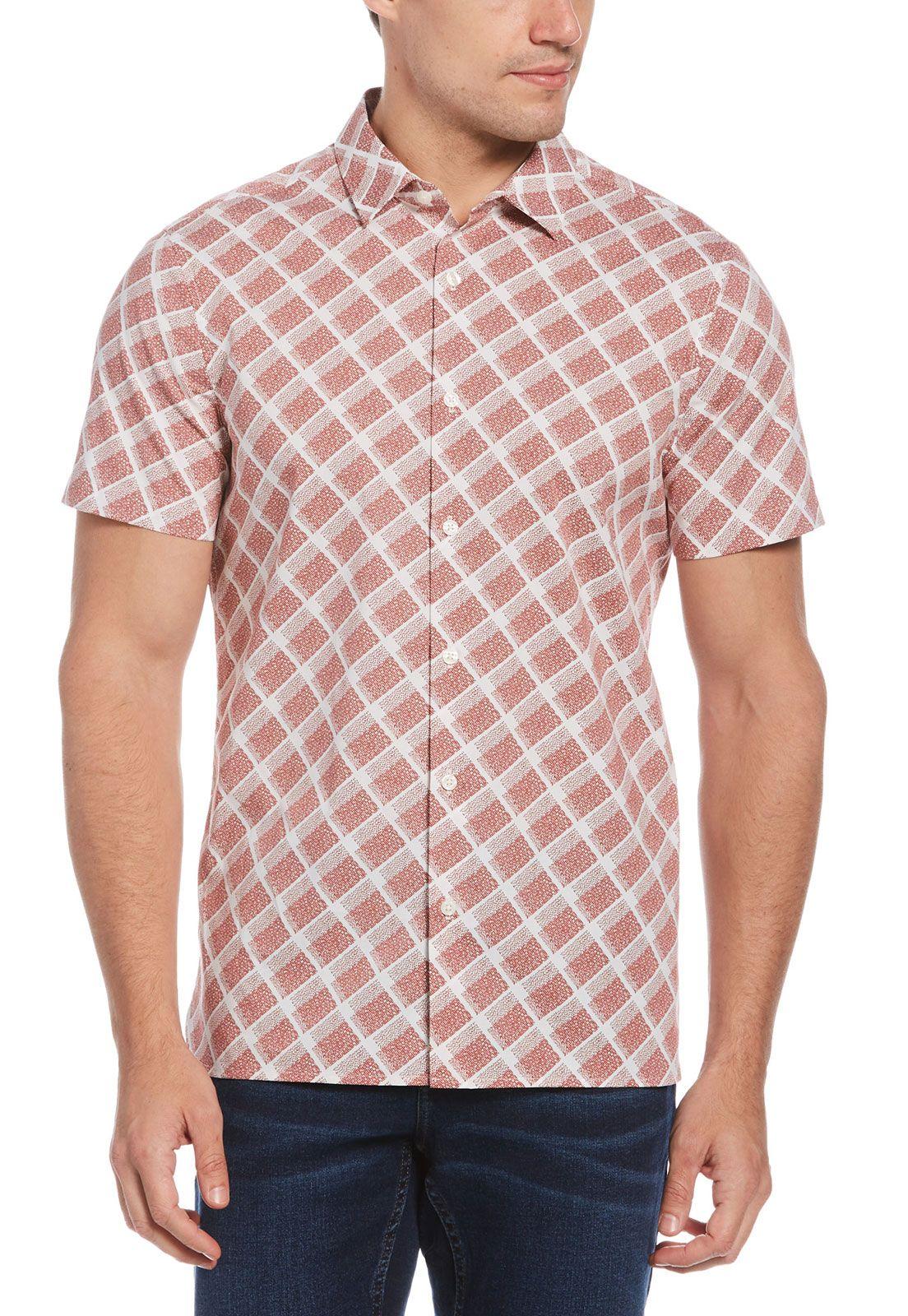 Camisa Casual Estampada Terracota-0