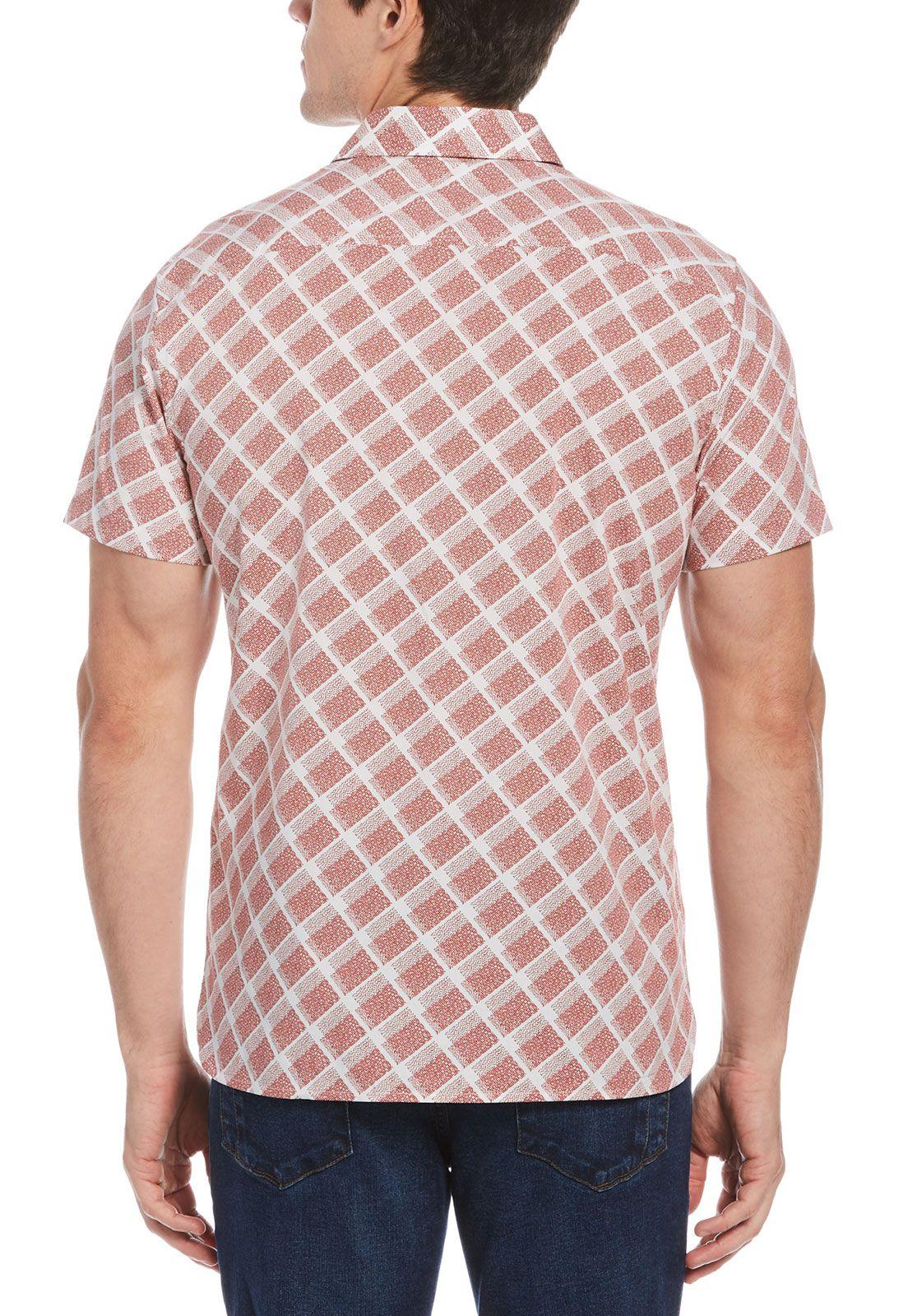 Camisa Casual Estampada Terracota-1