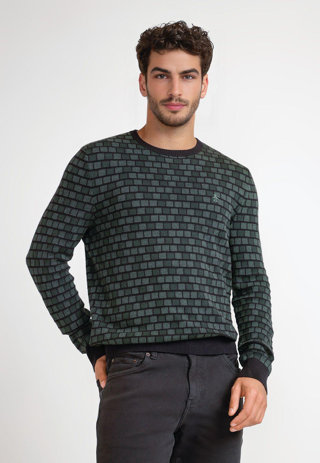 Sweater Hombre Algodón Diseño Verde-0