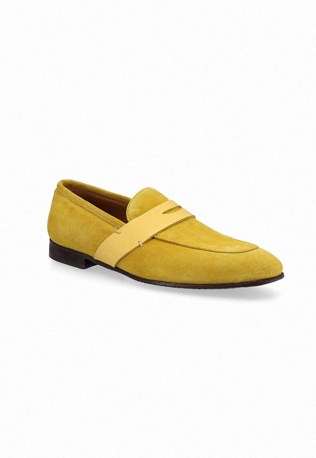 Mocasines Casual Italianos Proceno Moc Toe Amarillo-0