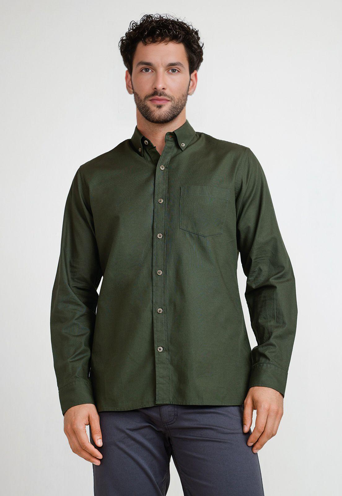 Camisa Oxford Hombre Blake Verde-0