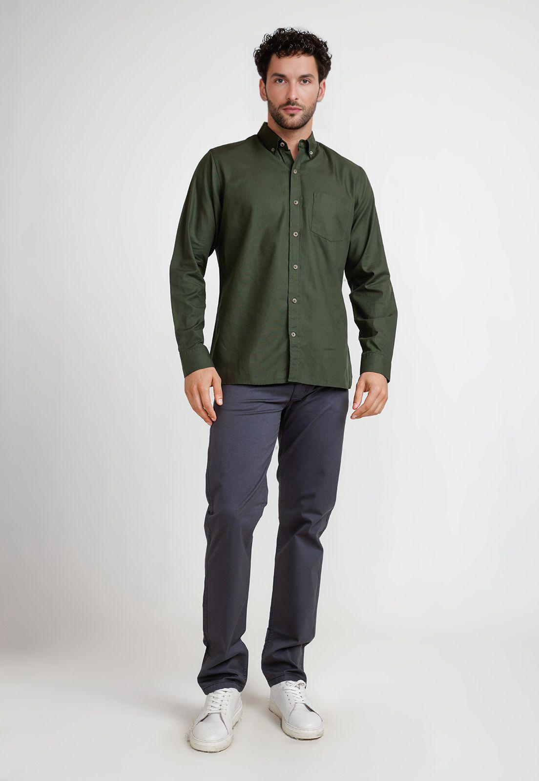 Camisa Oxford Hombre Blake Verde-3