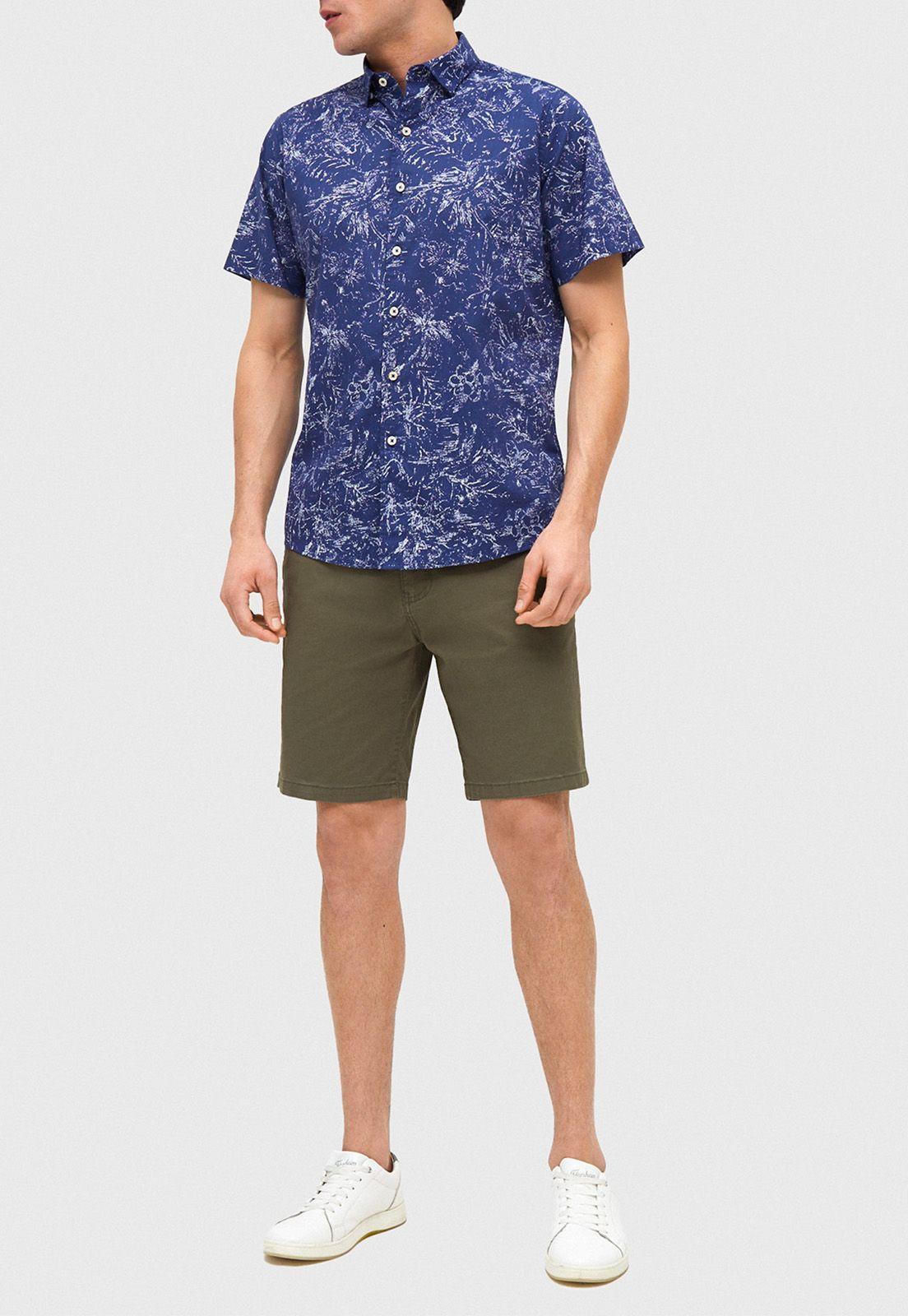 Camisa Casual Bush Azul-3