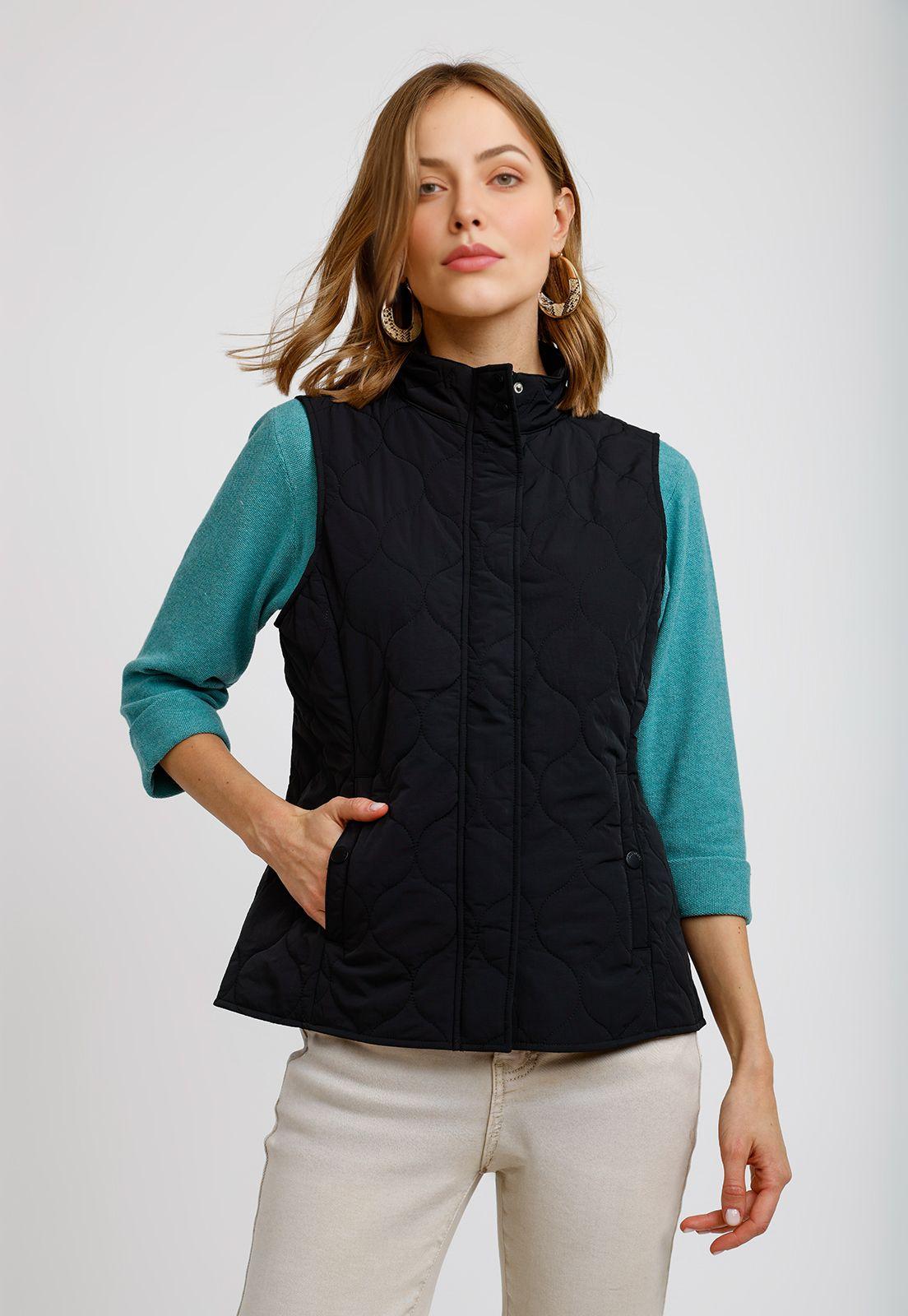 Parka Sin Mangas Negro Sauce Mujer-0