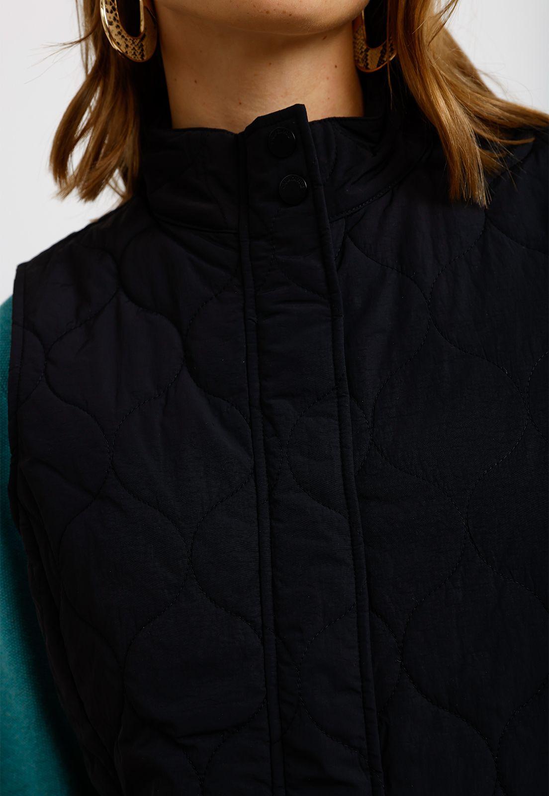 Parka Sin Mangas Negro Sauce Mujer-2