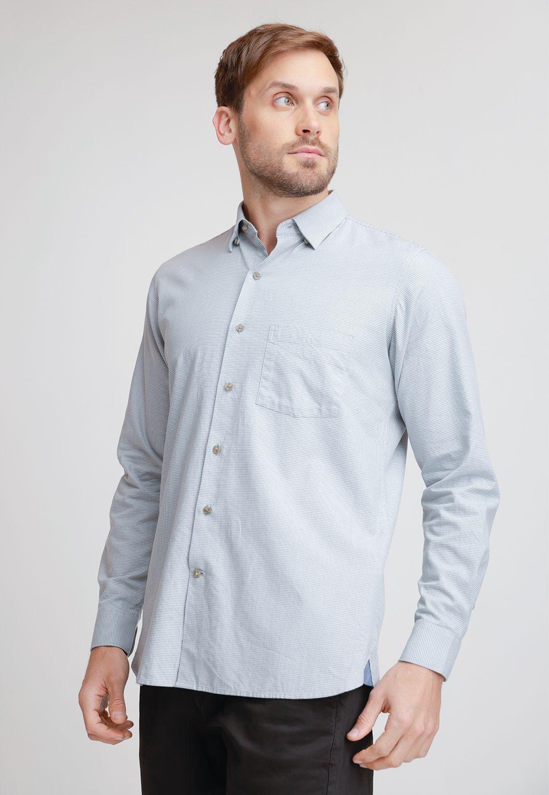 Camisa Hombre Algodón Diseño Slim Ben Verde-0