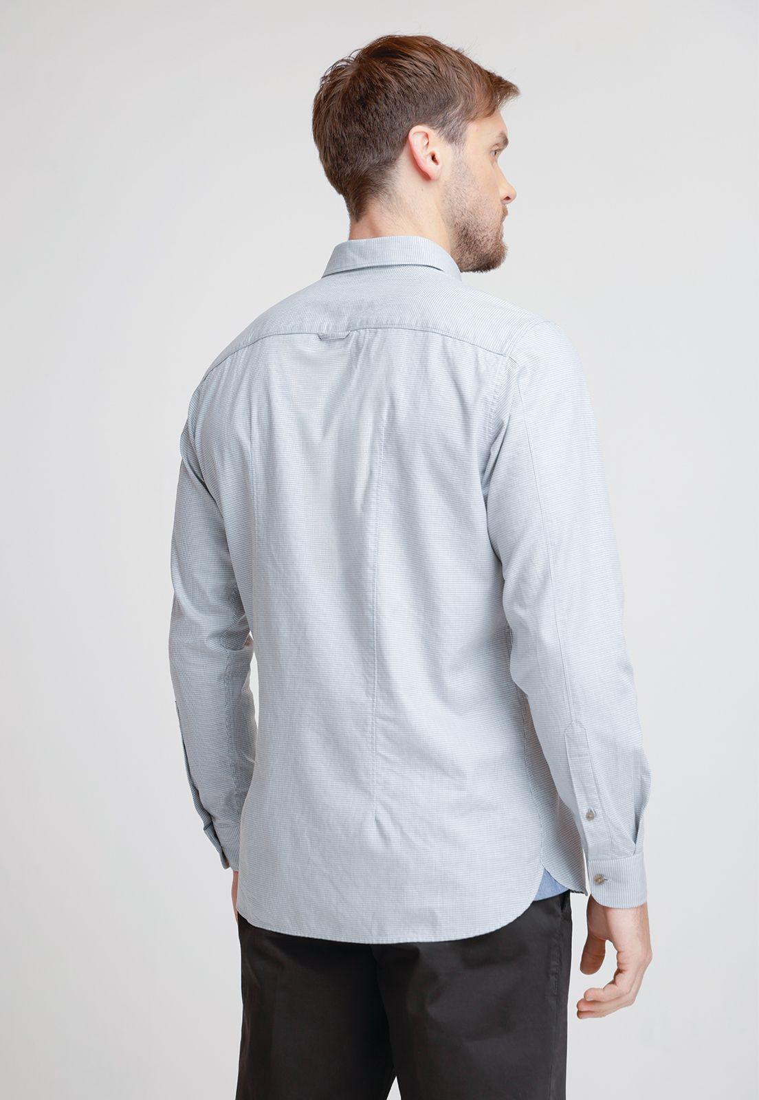 Camisa Hombre Algodón Diseño Slim Ben Verde-1