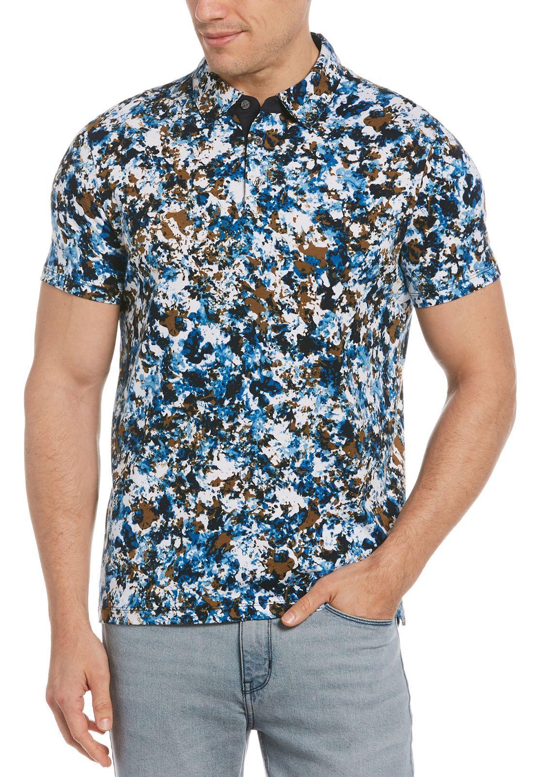 Polera Polo Ultra Soft Estampado Abstracto-0