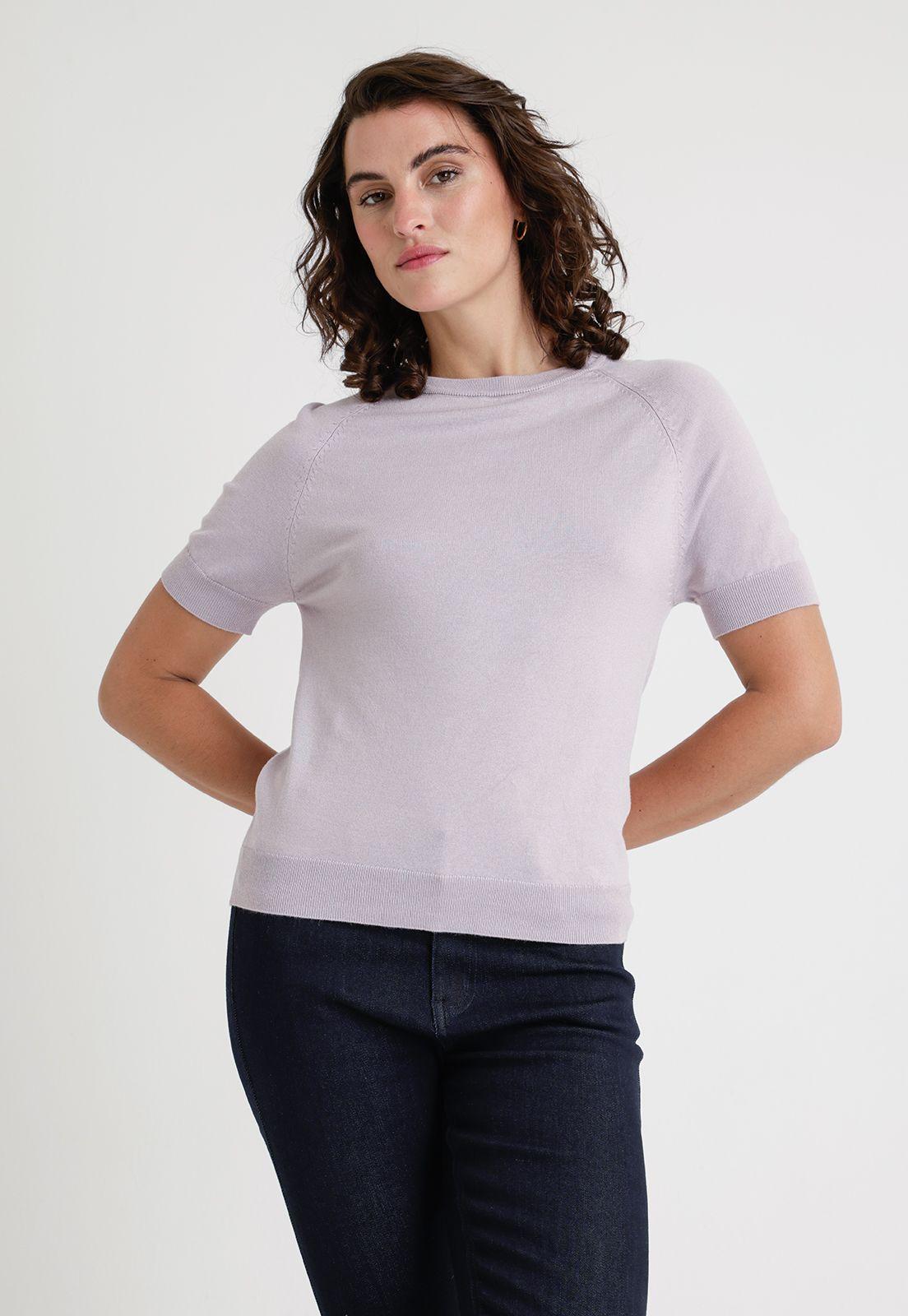 Polera De Mujer Modelo Nidos Color Malva-0