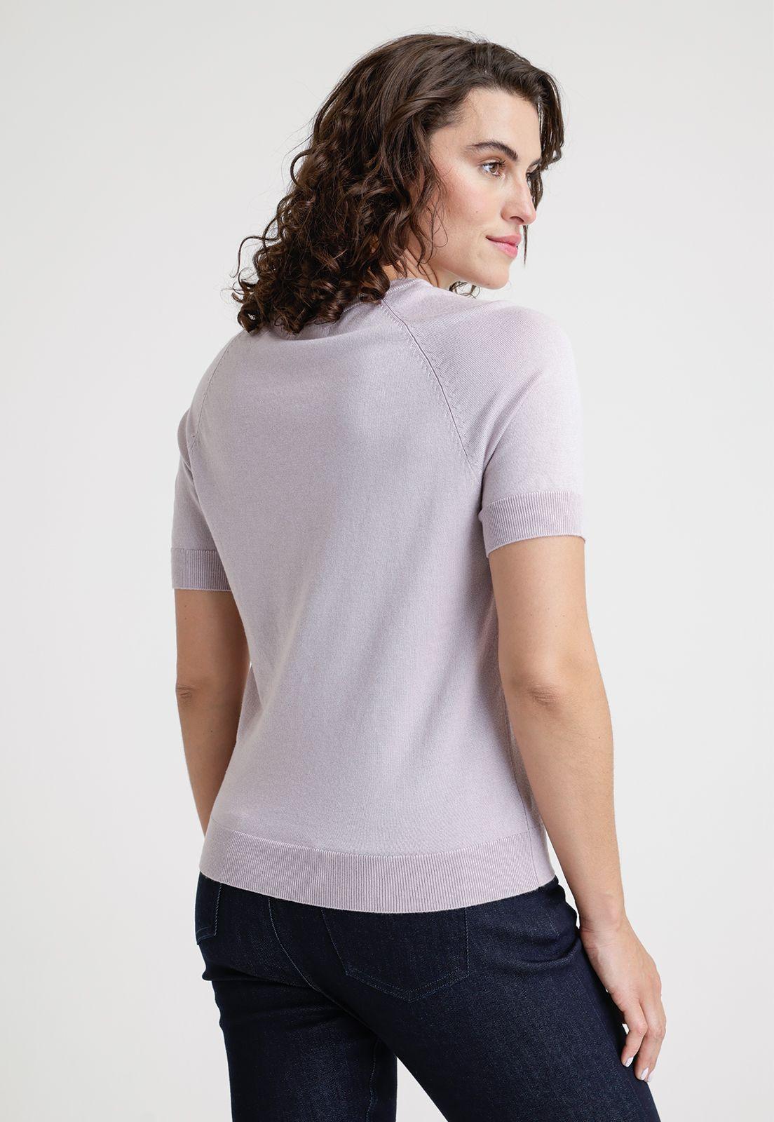 Polera De Mujer Modelo Nidos Color Malva-1
