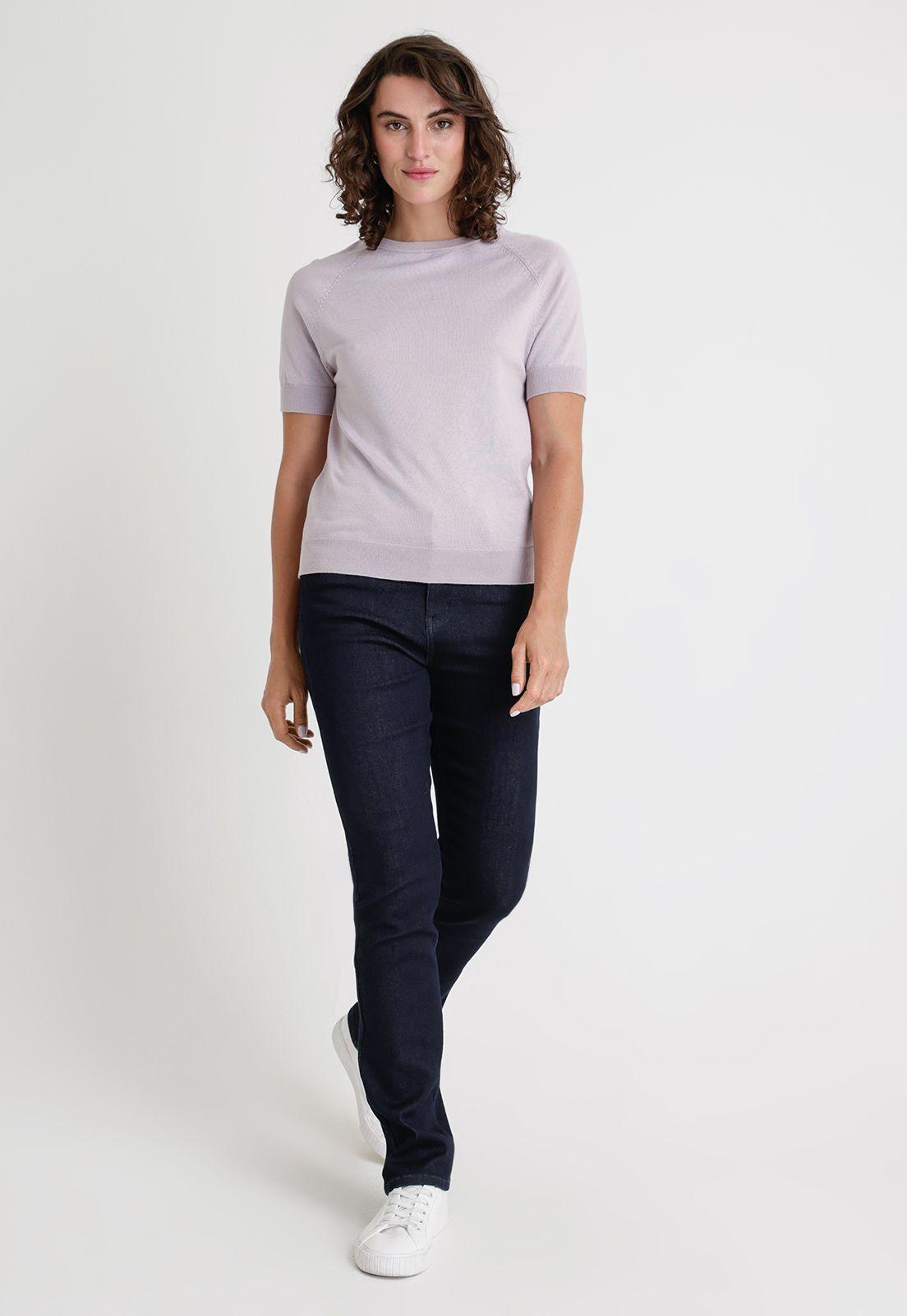 Polera De Mujer Modelo Nidos Color Malva-3