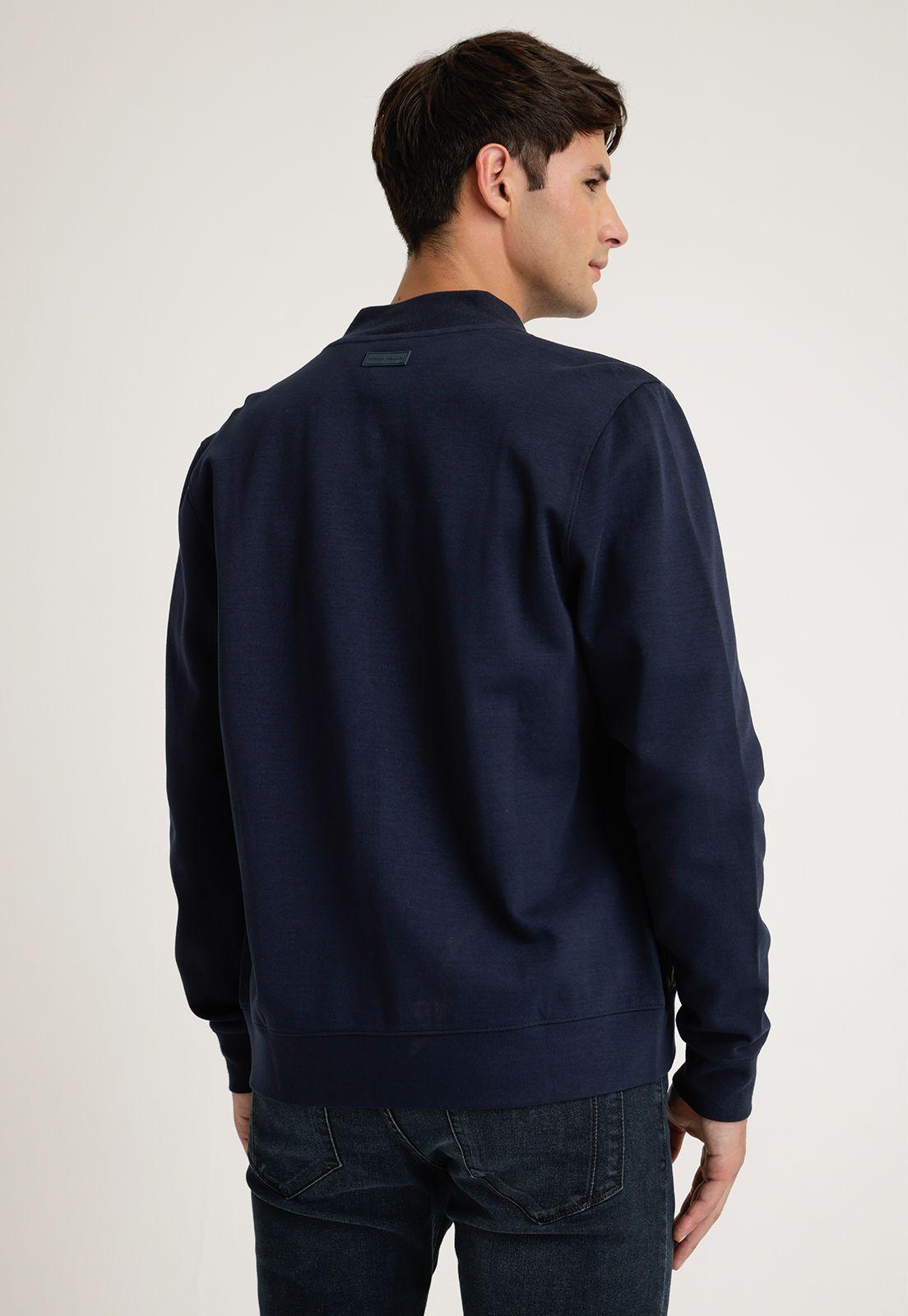 Polerón Hombre Con Cierre Navy-1