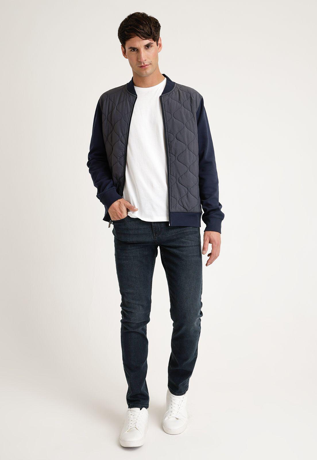 Polerón Hombre Con Cierre Navy-3