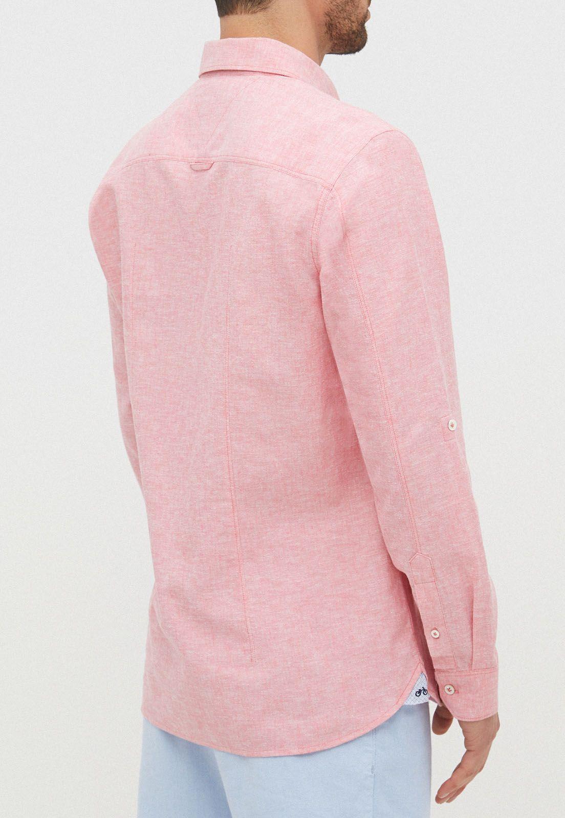Camisa Lino Guardi Coral-3