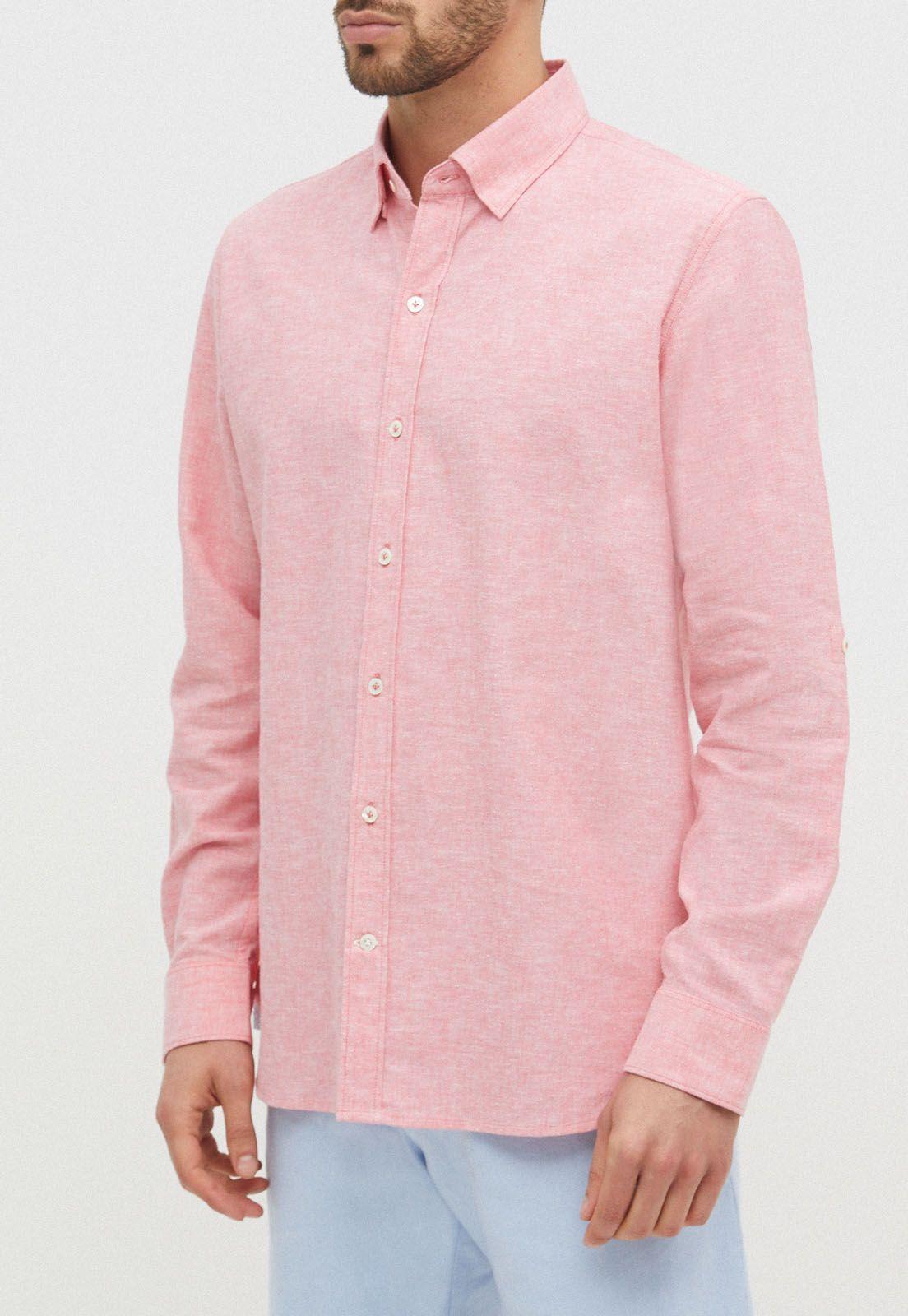 Camisa Lino Guardi Coral-2