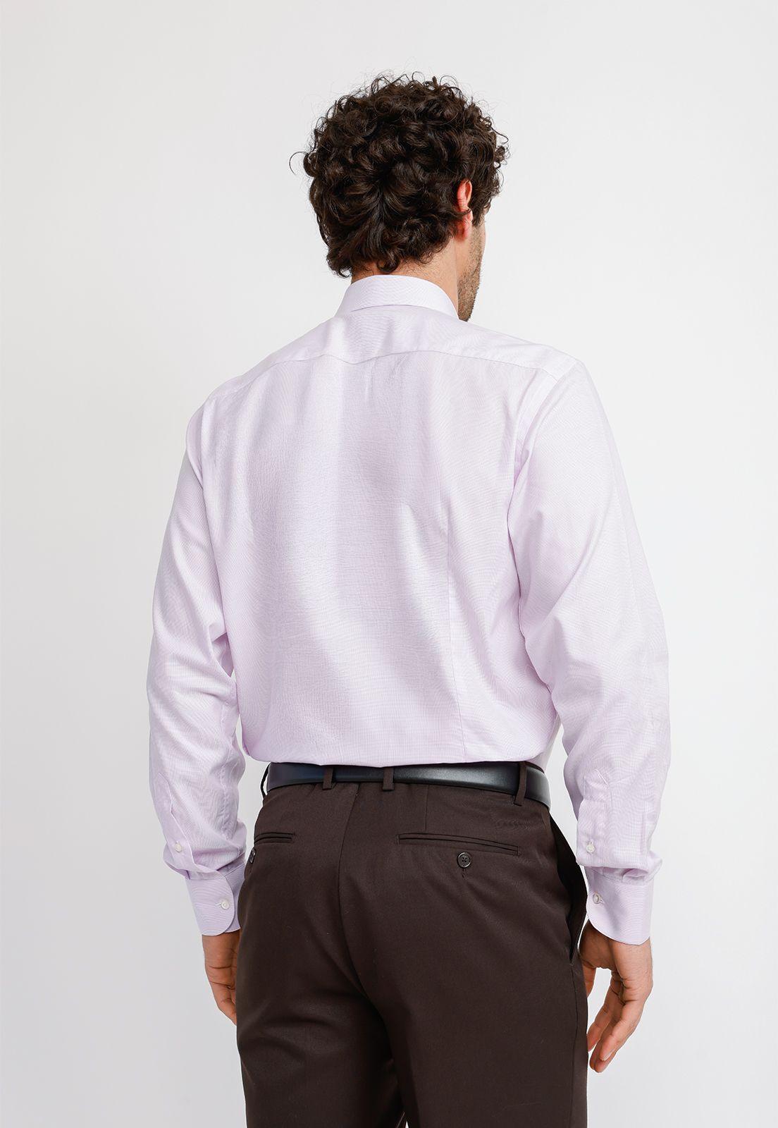 Camisa Hombre Formal Algodón Vercelli Lila-1